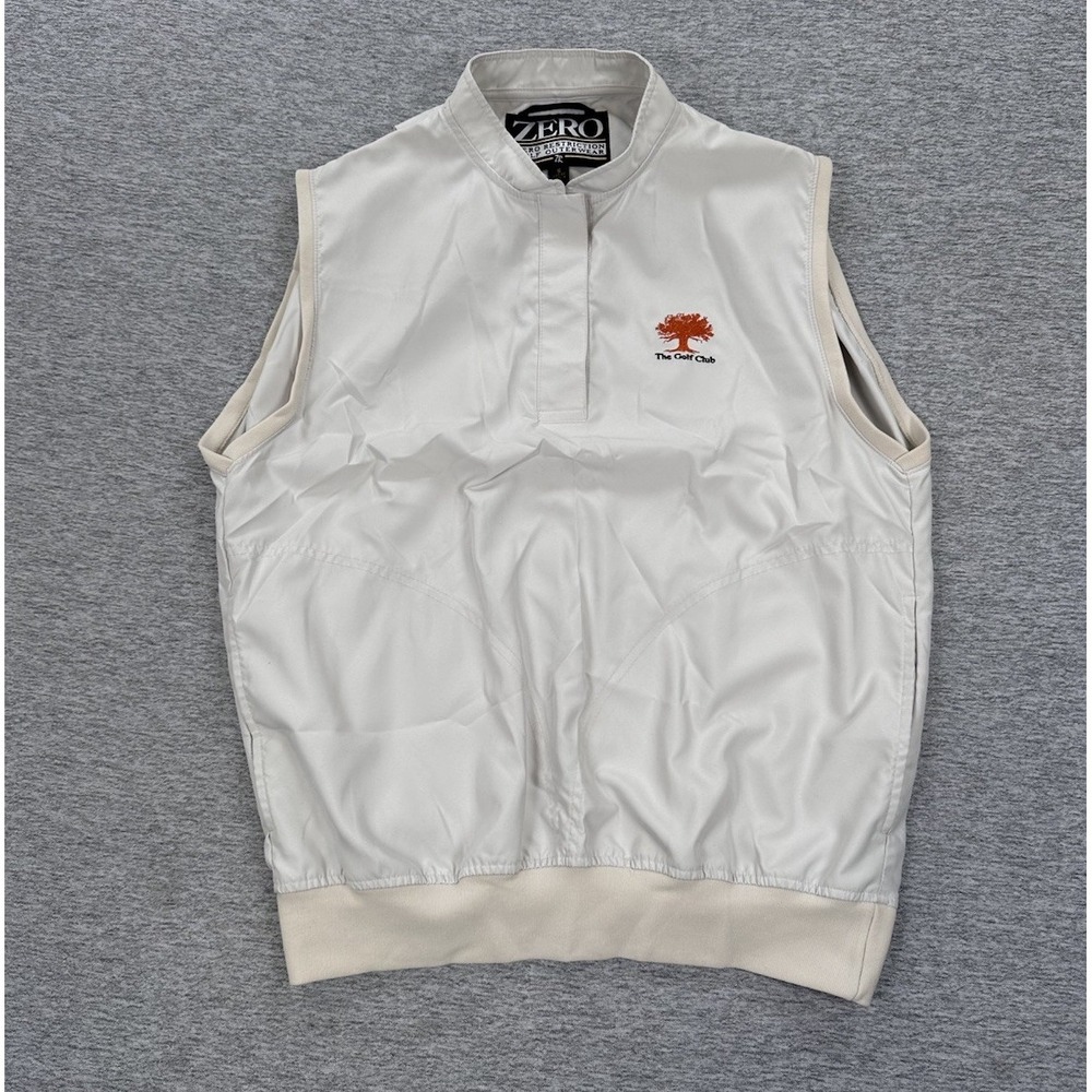 Zero Restriction Vest Womens Small Cream Microfiber Golf Rain Wind USA Made